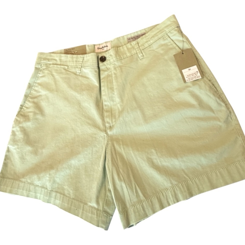 Goodfellow & Co Mint Green Men's Flat Front Shorts - Picture 2 of 8